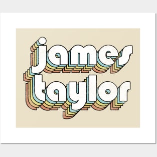 James Taylor - Retro Rainbow Letters Posters and Art